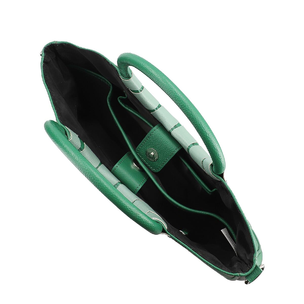 100% Genuine Leather Satchel Bag  with Detachable Shoulder Strap (Size 35x24x9 Cm) - Dark Green