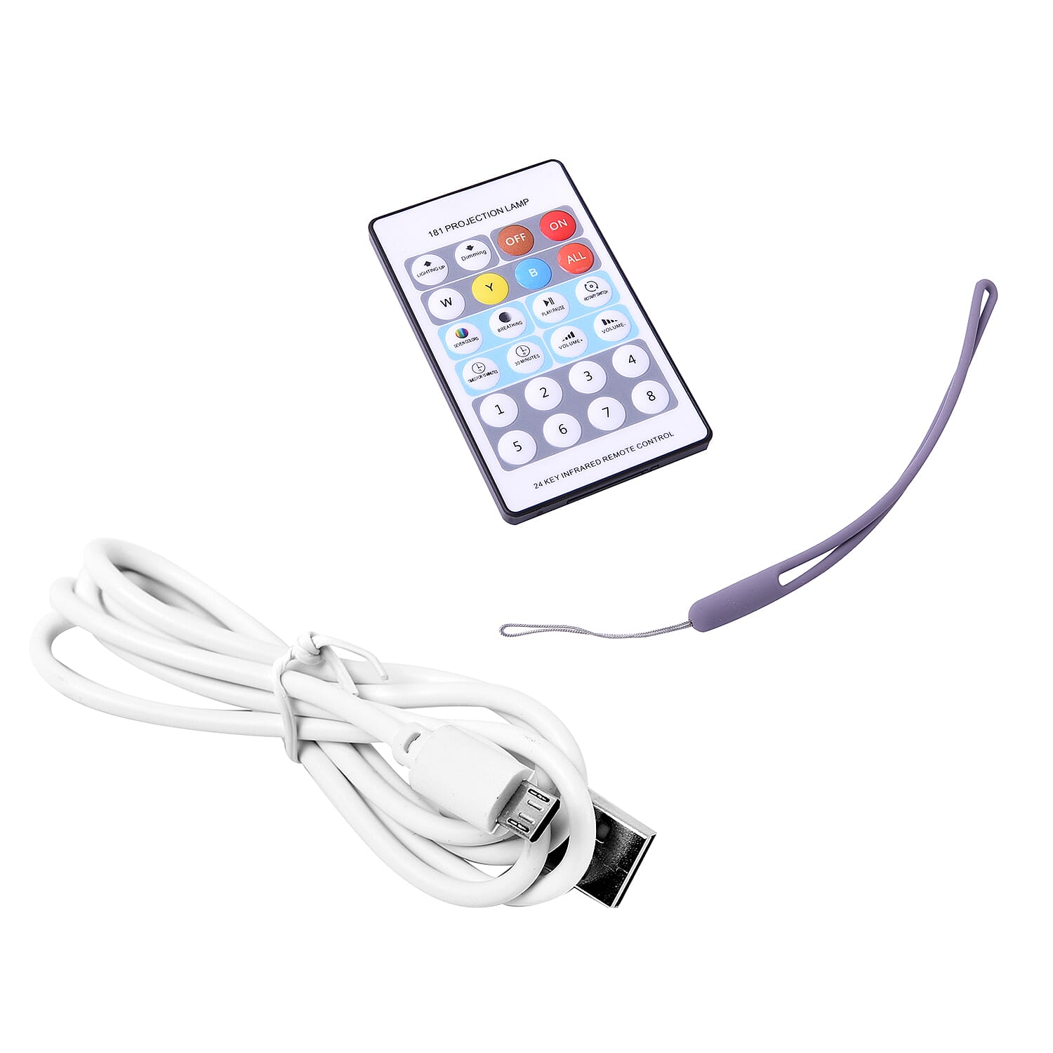 Cute Deer Shaped Multi Colour Light Projection Lamp with Remote Control & USB Cable (Size 11x11x15cm) - White