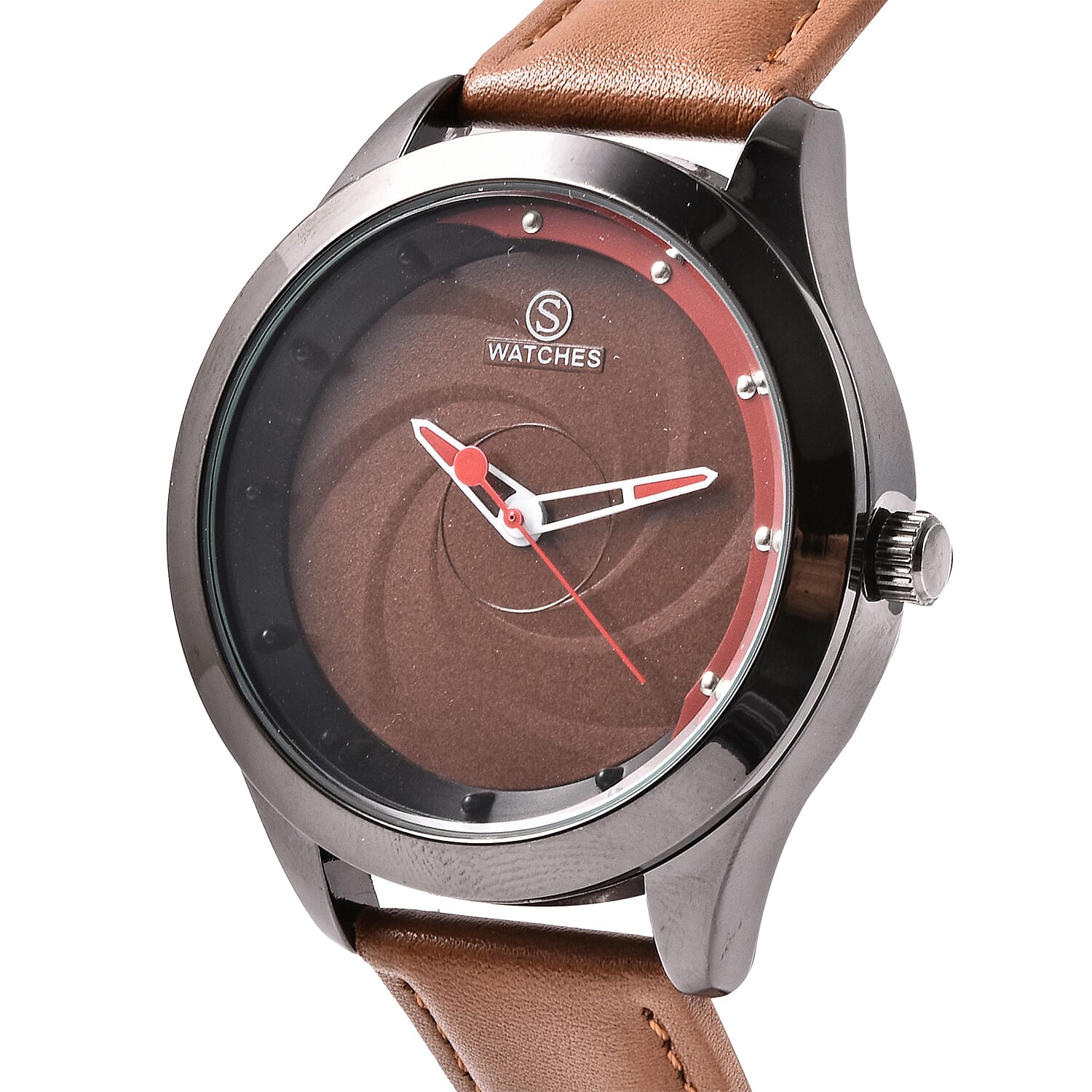 STRADA Japanese Movement Watch with Coffee Strap