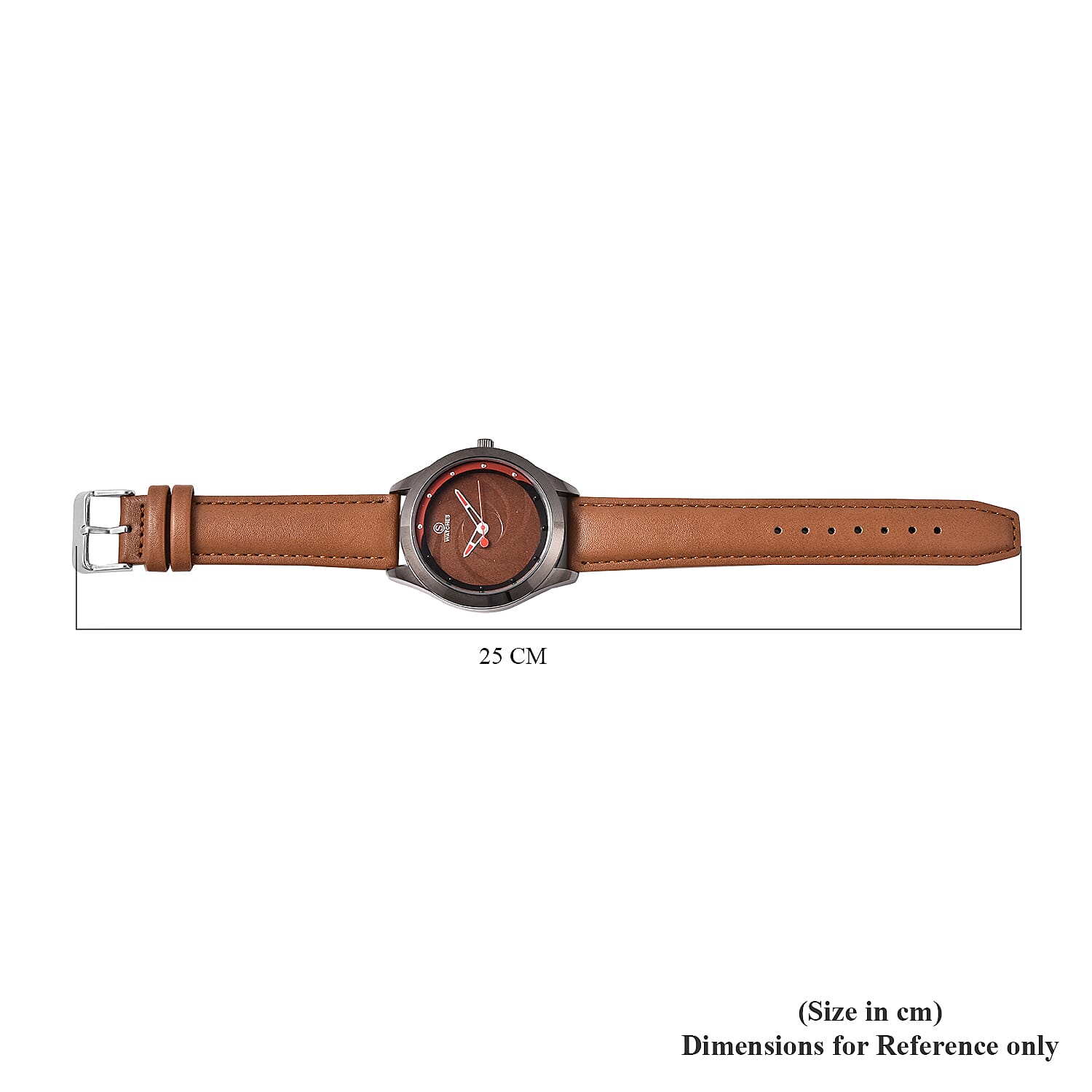 STRADA Japanese Movement Watch with Coffee Strap