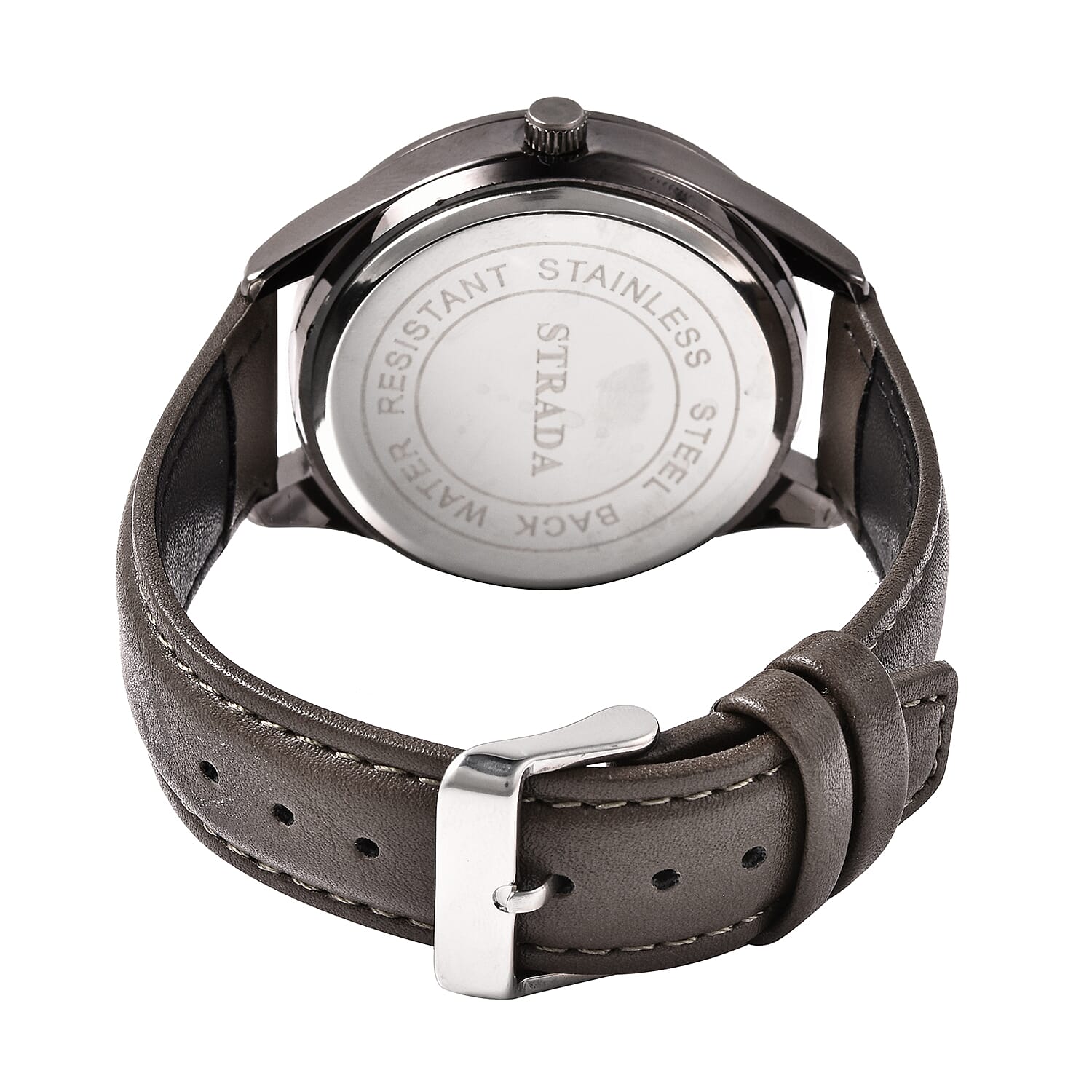 STRADA Japanese Movement Watch with Dark Grey Strap
