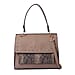 LOCK SOUL Snake Skin Pattern Convertible Bag with Shoulder Strap - Light Brown