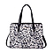 LOCK SOUL Black and White Leopard Pattern Convertible Bag with Shoulder Strap