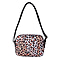LOCK SOUL Orange and Black Leopard Pattern Crossbody Bag