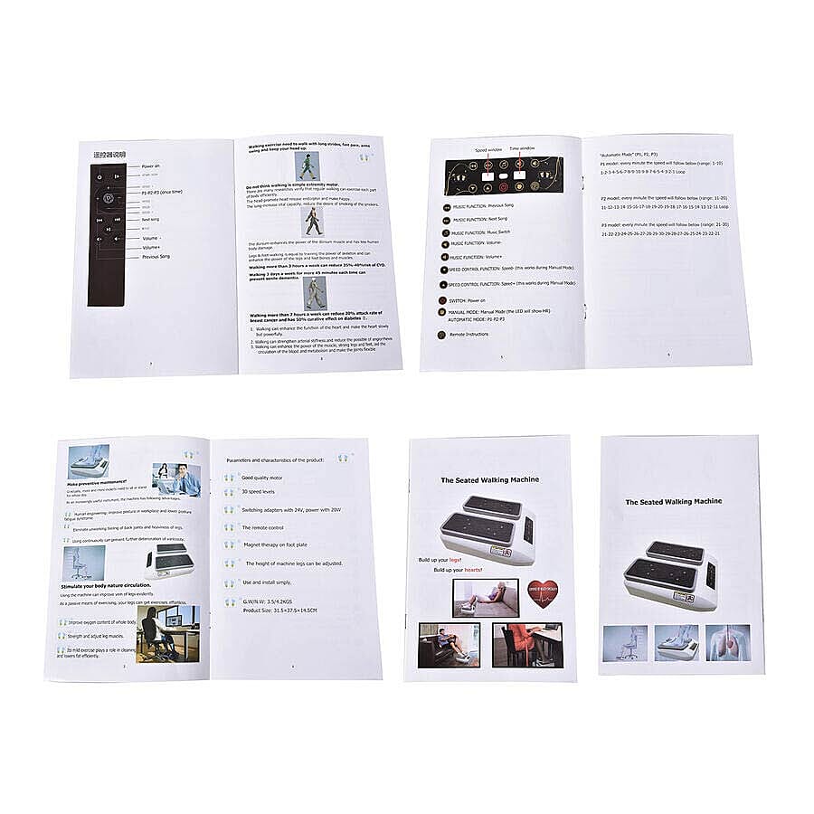 Seated Walking Machine with Adjustable Speed (42X34X11 cm - 3.8kgs net weight)