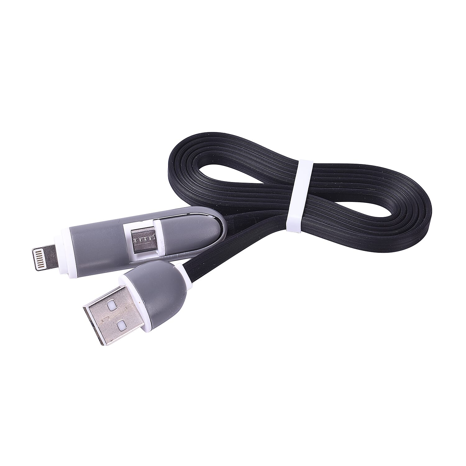 3 piece Set - 10000mAh Power Bank, 2 in 1 Charging Cable and Sleeve - Black