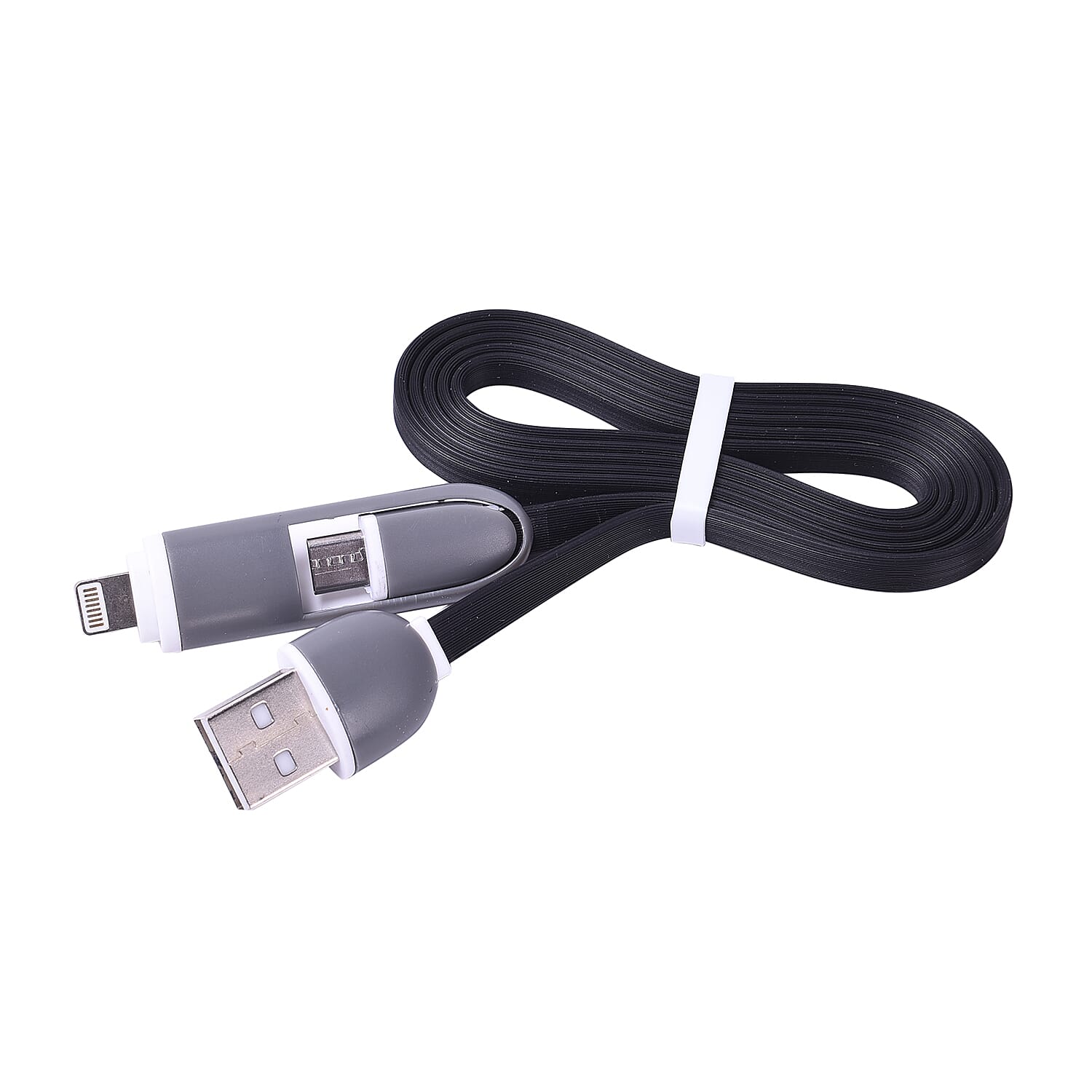 3 piece Set - 10000mAh Power Bank, 2 in 1 Charging Cable and Sleeve - Black & Purple