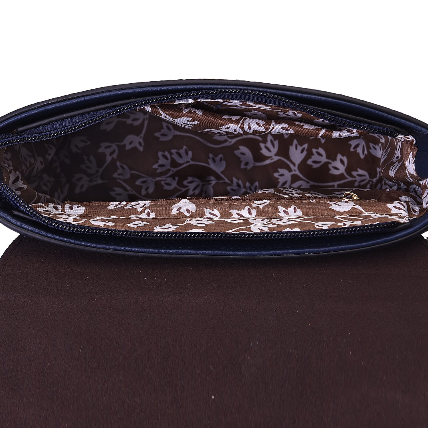 100% Genuine Leather Croc Pattern Crossbody Bag (20x9.5x18cm) - Black