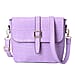 100% Genuine Leather Croc Pattern Crossbody Bag (20x9.5x18cm) - Lilac