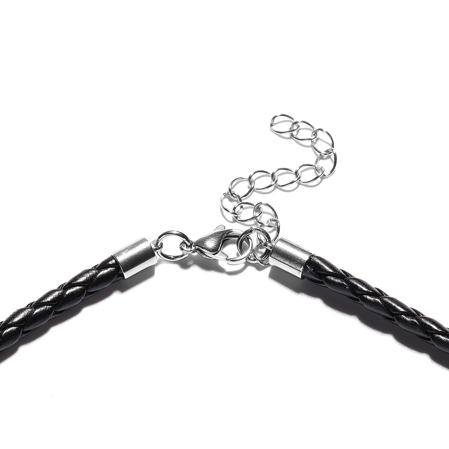 Carved Rose Quartz Elephant Necklace (Size 20 with Extender) in Stainless Steel 30.00 Ct.