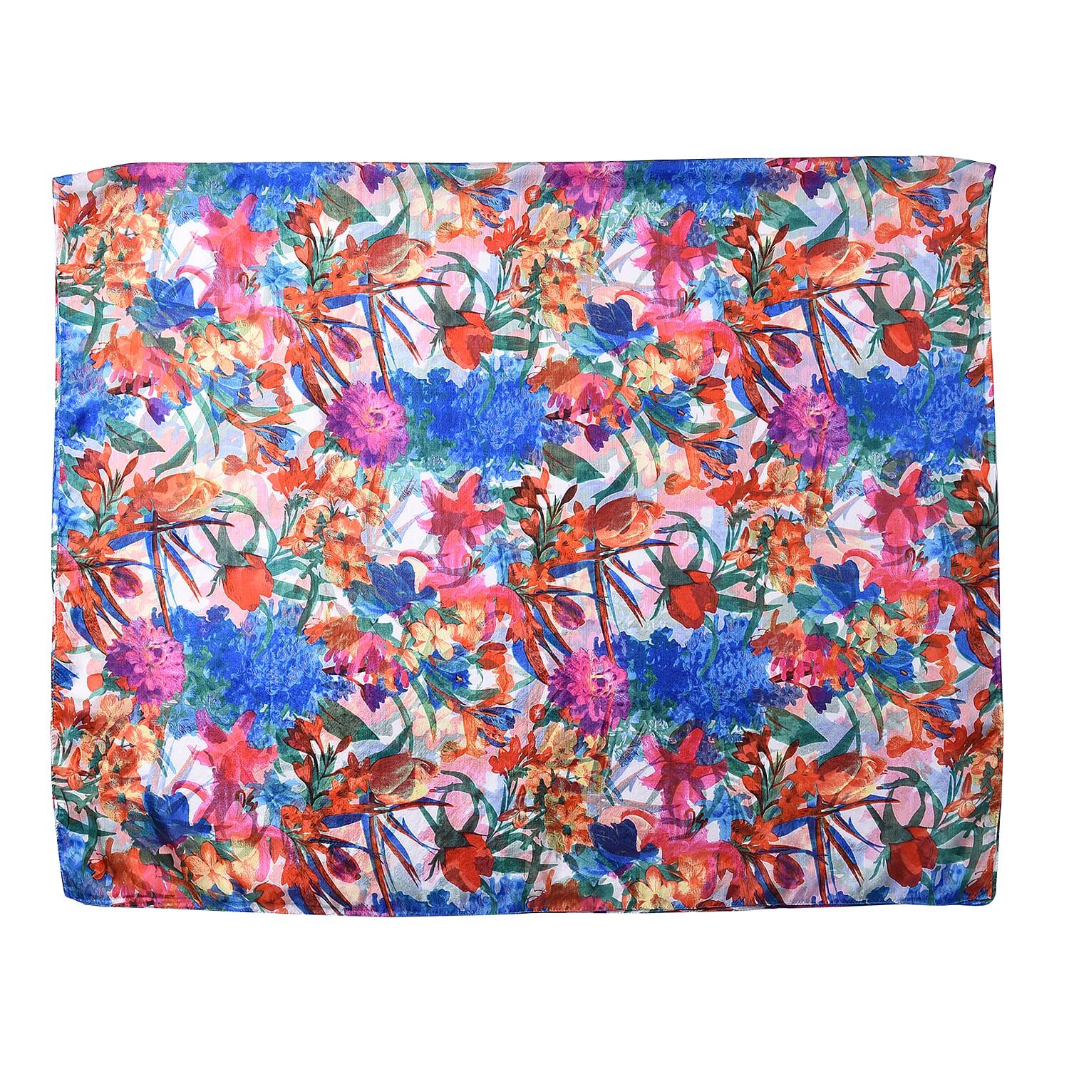 LA MAREY Mulberry Silk Printed Scarf - Multicolour