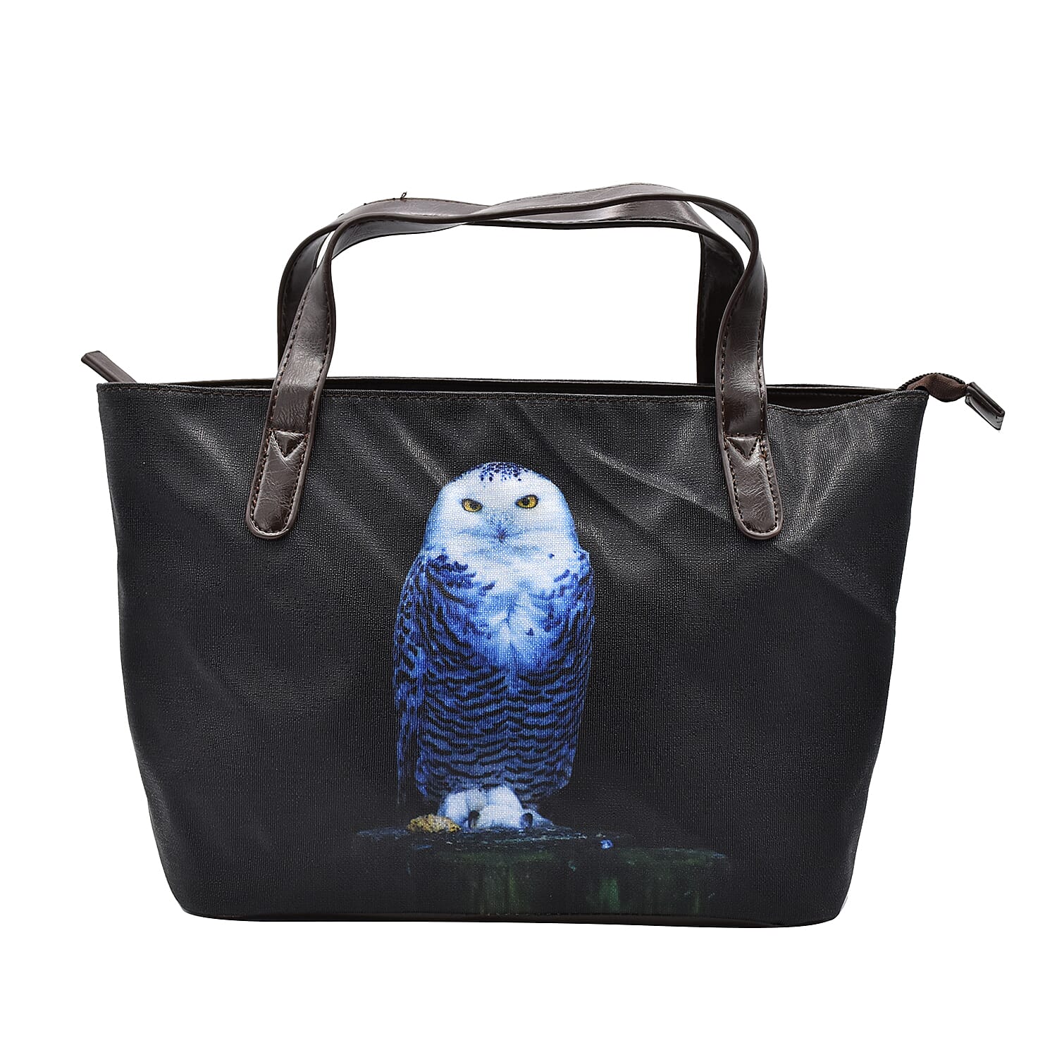 Thomas Calvi Owl Print Hand Bag (Size 39x14x23cm) - Black