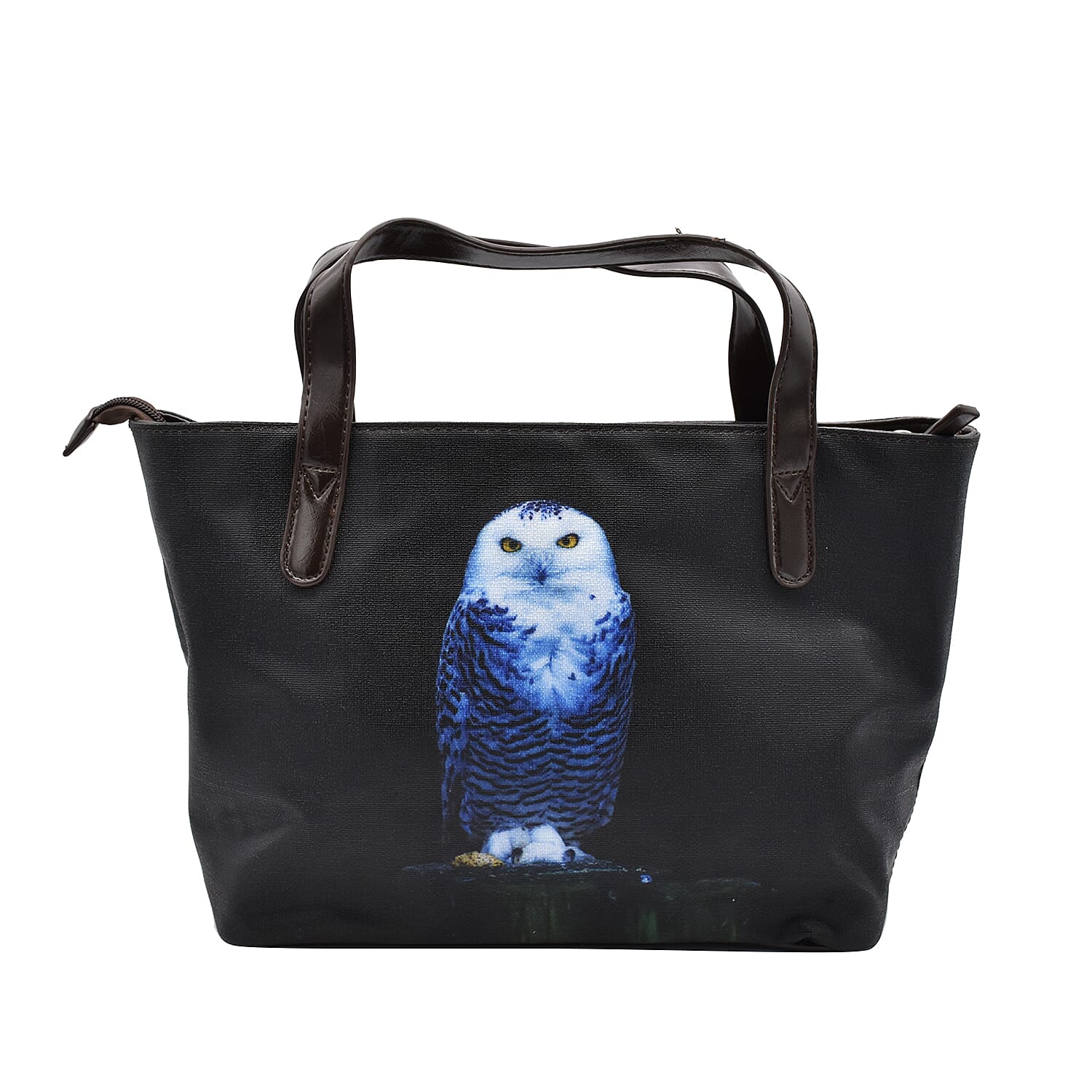 Thomas Calvi Owl Print Hand Bag (Size 39x14x23cm) - Black