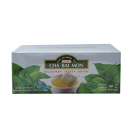 CHA BAI MON - Ground Mulberry Leaves Tea in Sachets (100 Sachets)