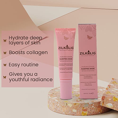 ZILKOLIG Sericulture Inspired Pure Silk Sericin Concentrate Sleeping Mask Cream 50ml
