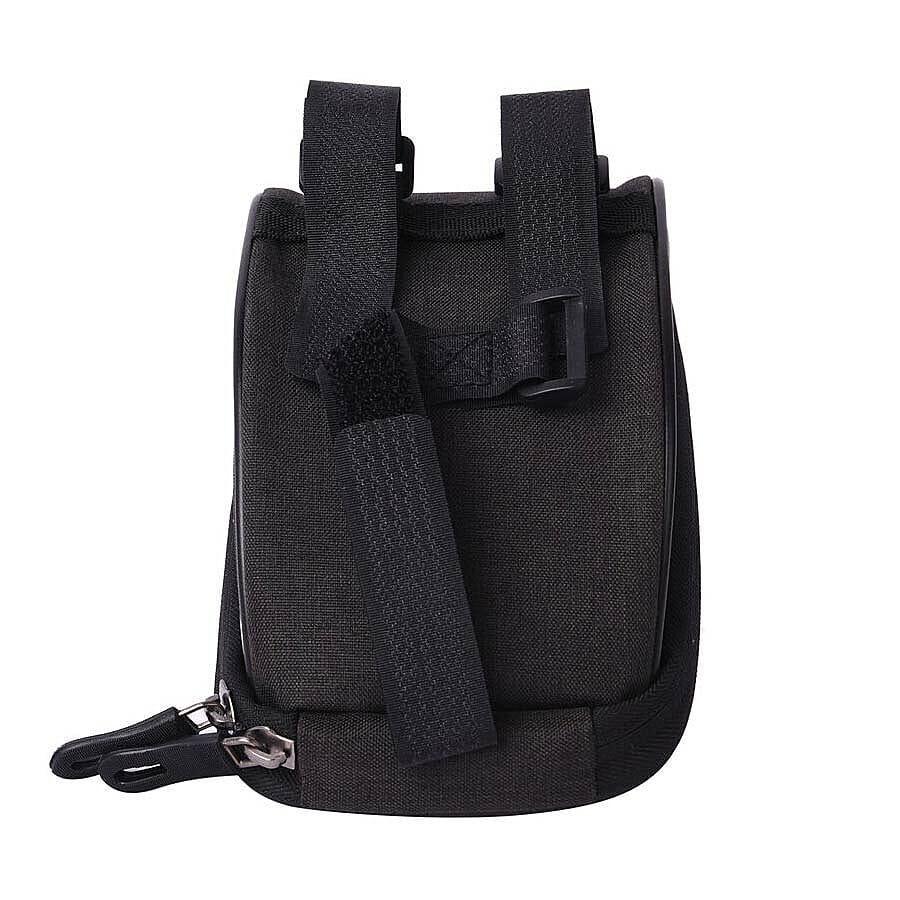 Durable & Water Resistant Bicycle Mobile Phone Bag with Touch Screen Window (Size 18x10x7cm) - Black