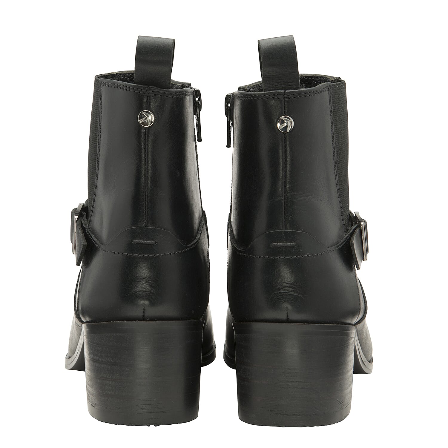 Ravel Kingsley Gusset Ankle Boot with Buckled Strap (Size 3) - Black