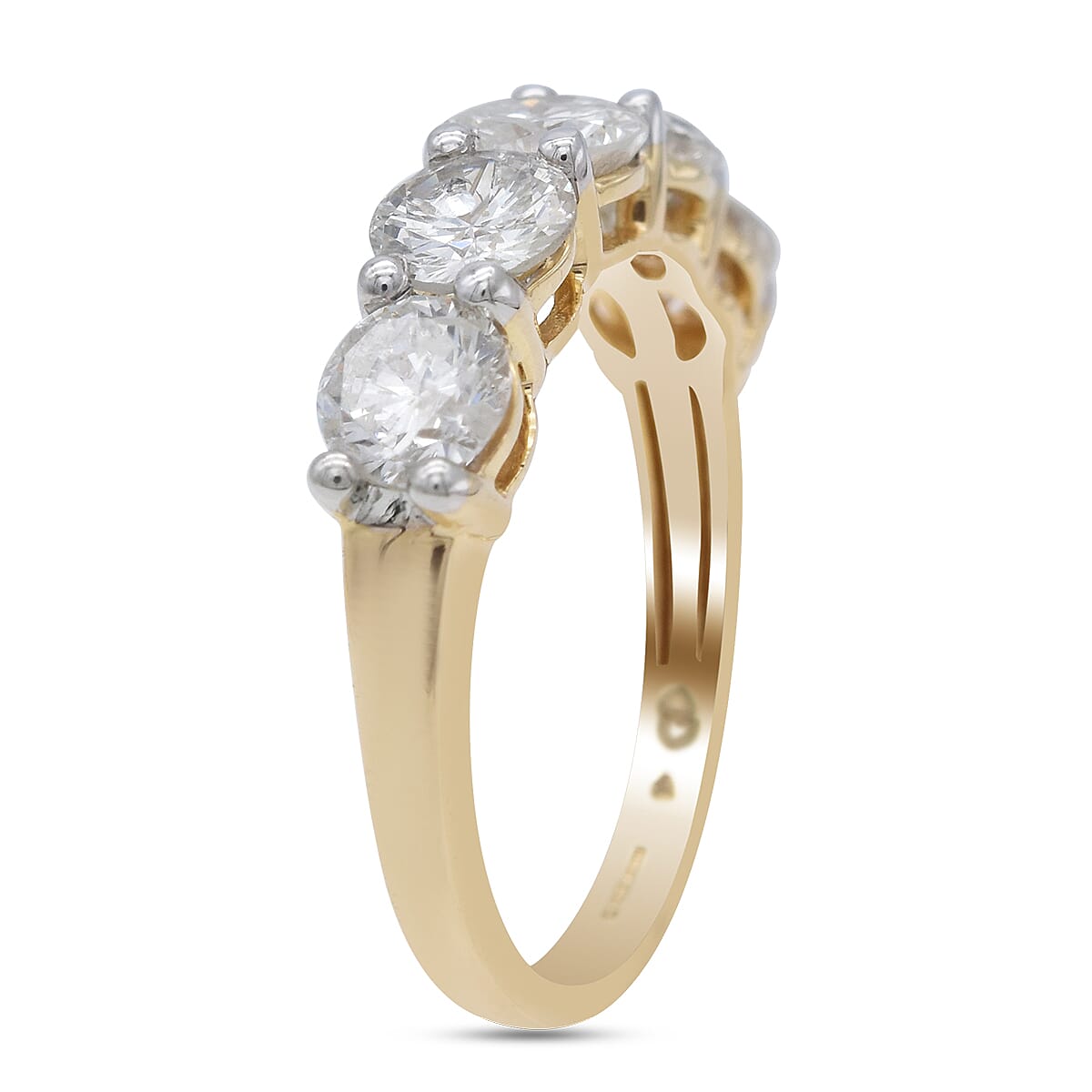 NY Close Out 14K Yellow Gold Natural White Natural Diamond (I1-I2-G-H) Ring 1.75 Ct.