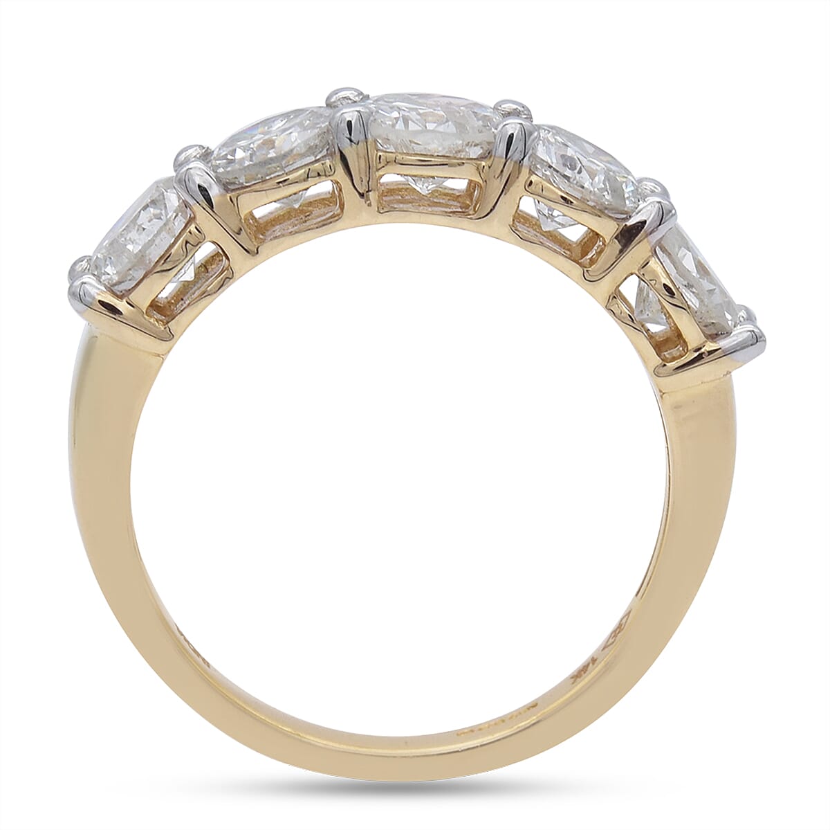NY Close Out 14K Yellow Gold Natural White Natural Diamond (I1-I2-G-H) Ring 1.75 Ct.