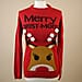 Ladies 3D Xmas Moose Jumper (Size M/ 10-12) - Red