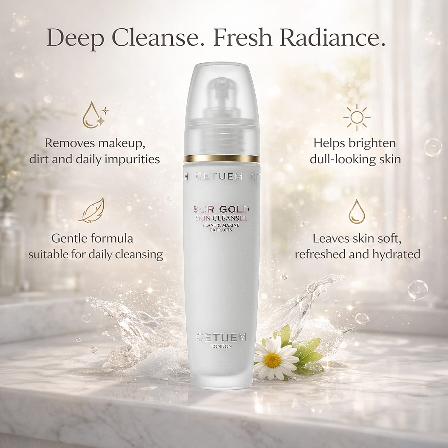 Cetuem- Illuminating Skin Cleanser - 100ml (With Illuminating Skin Toner - 100ml )