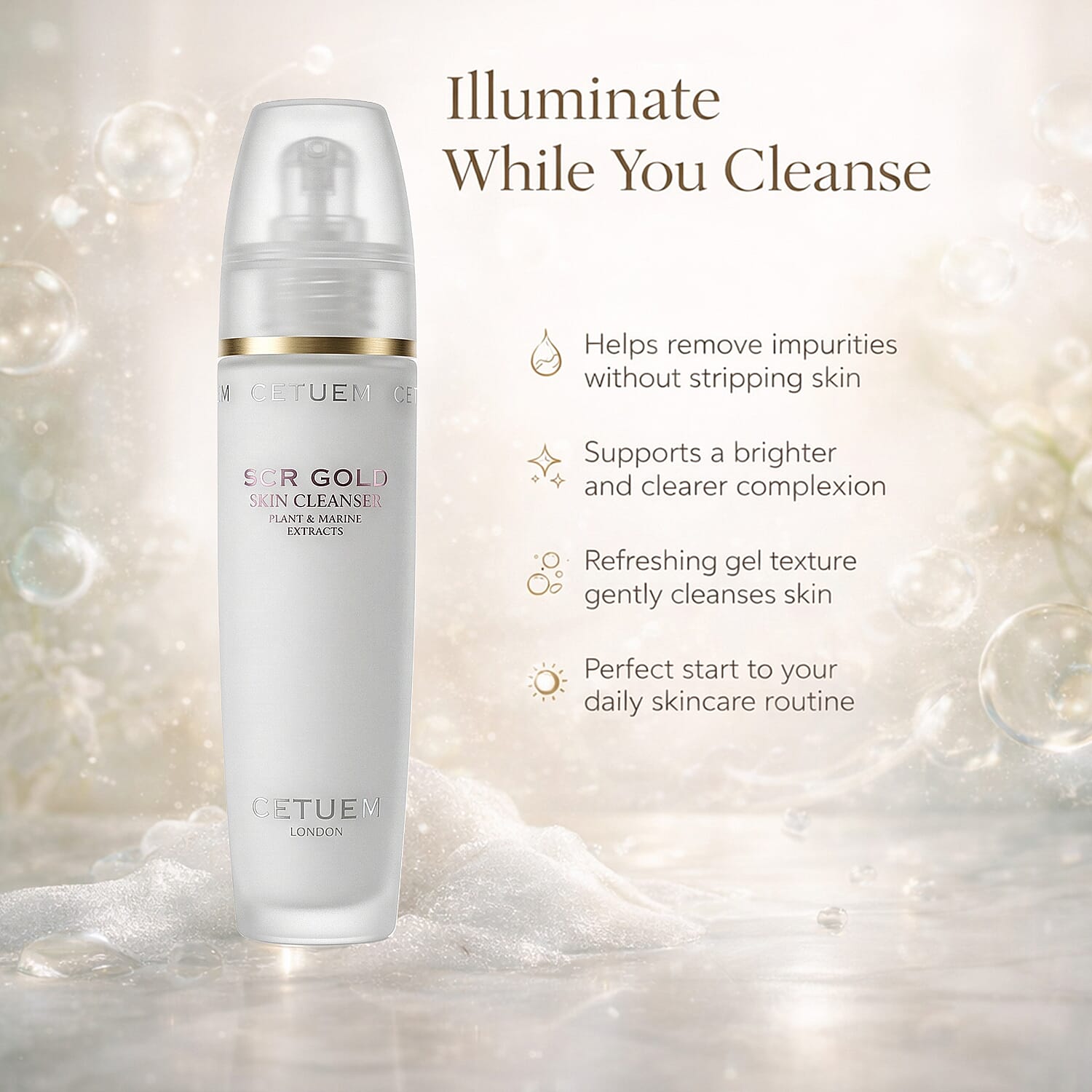 Cetuem- Illuminating Skin Cleanser - 100ml (With Illuminating Skin Toner - 100ml )