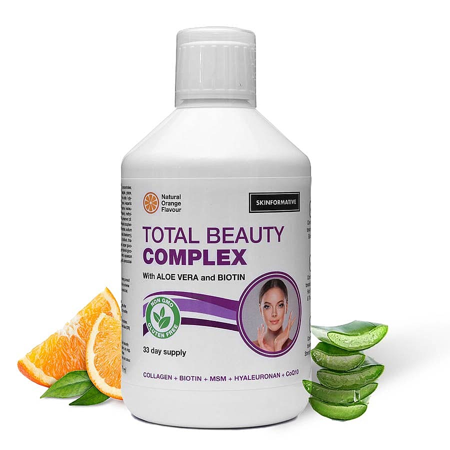 Skin Formative- Total Beauty Complex with Aloe Vera and Biotin Collagen - Natural Orange Flavour (500ml)