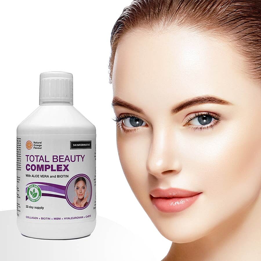 Skin Formative- Total Beauty Complex with Aloe Vera and Biotin Collagen - Natural Orange Flavour (500ml)