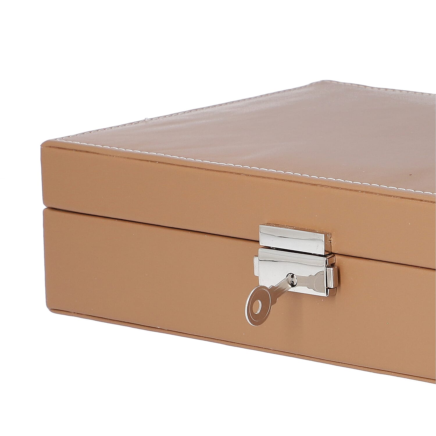 Multi Compartment Jewellery Box in Taupe (28x18.5x6.5cm)