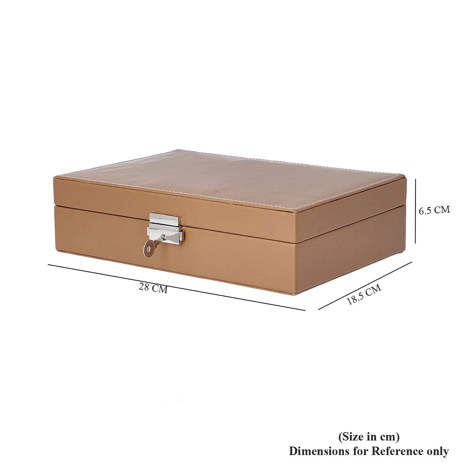 Multi Compartment Jewellery Box in Taupe (28x18.5x6.5cm)