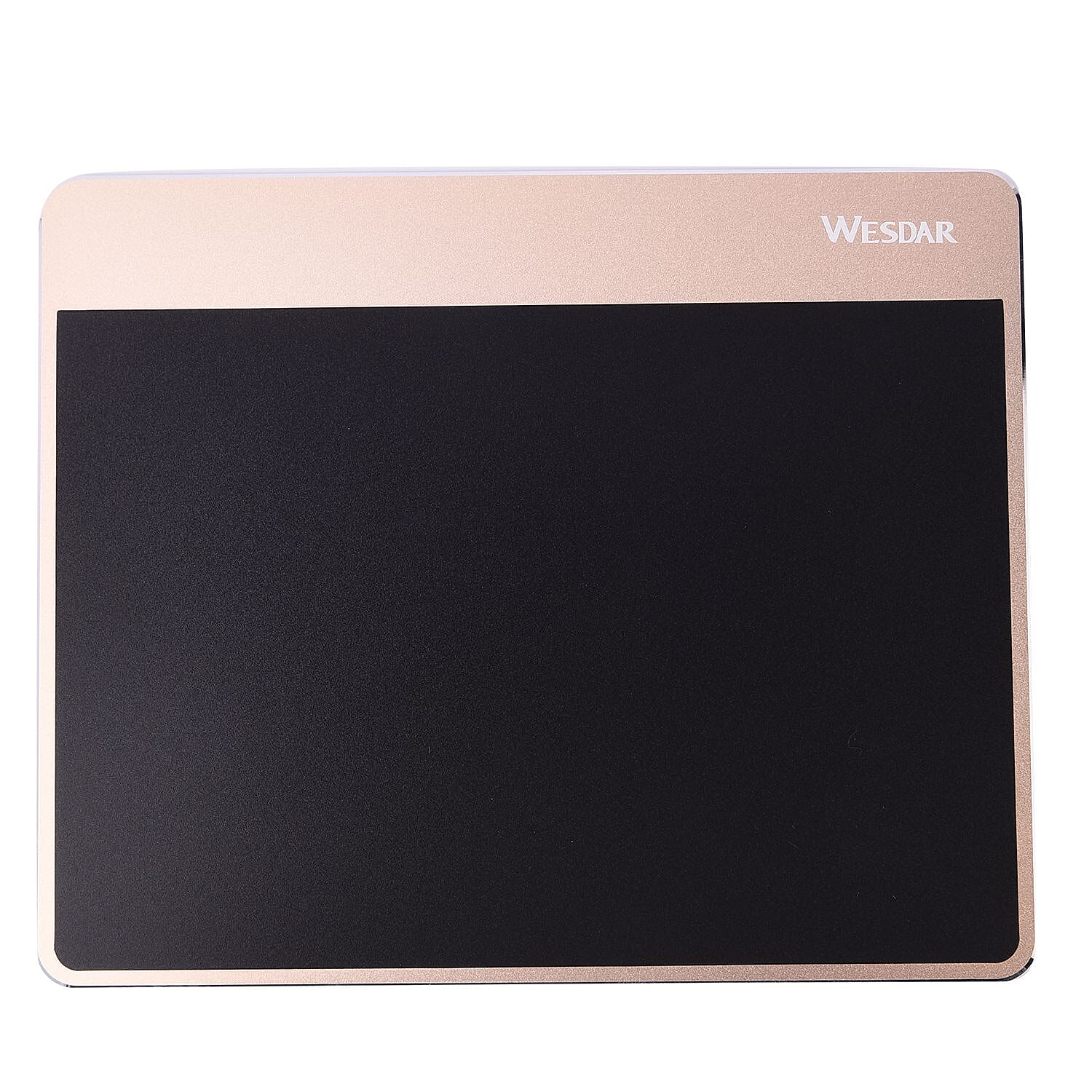 Wesdar Full Aluminum Mouse Pad with Anti Slip Rubber Back - Silver Colour