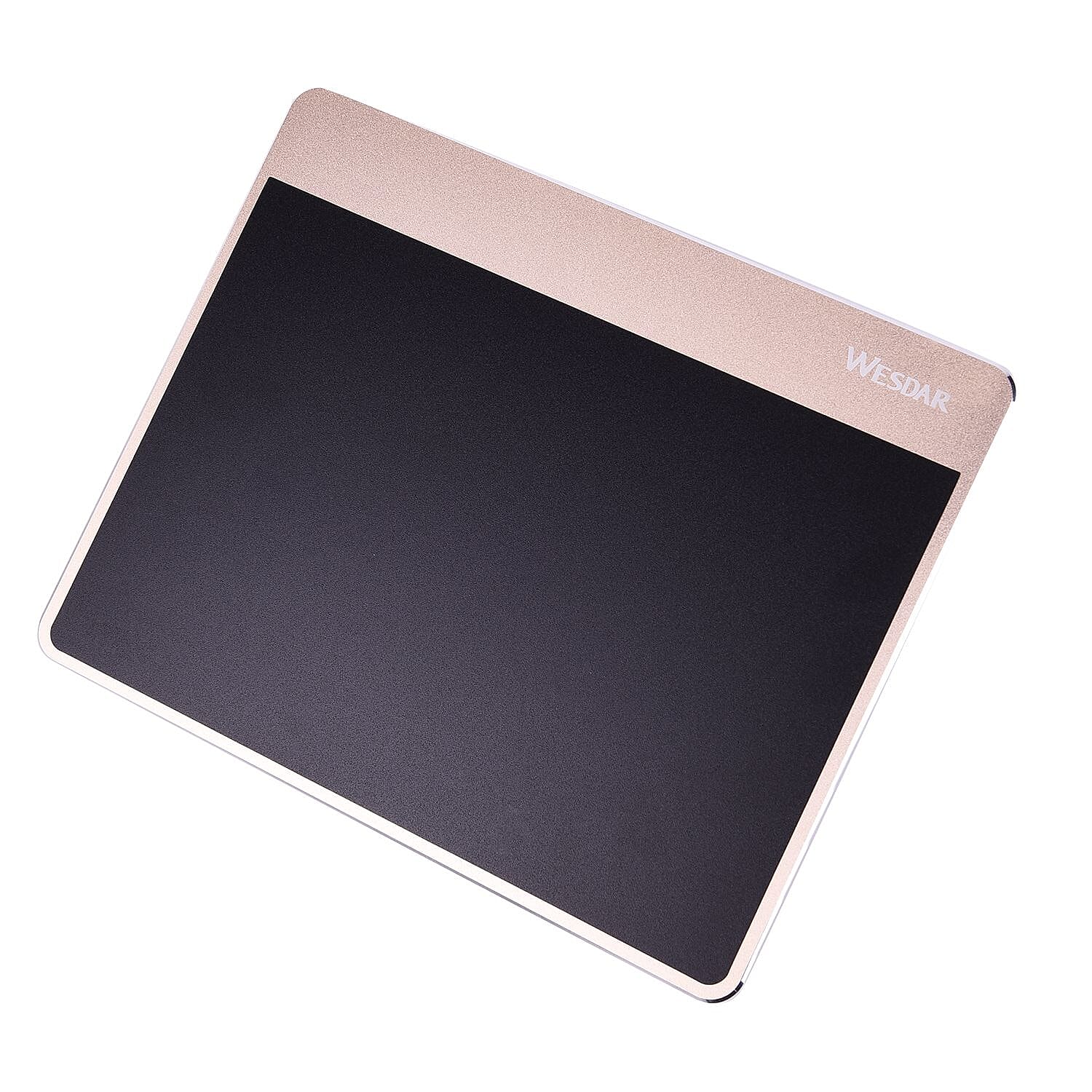 Wesdar Full Aluminum Mouse Pad with Anti Slip Rubber Back - Silver Colour