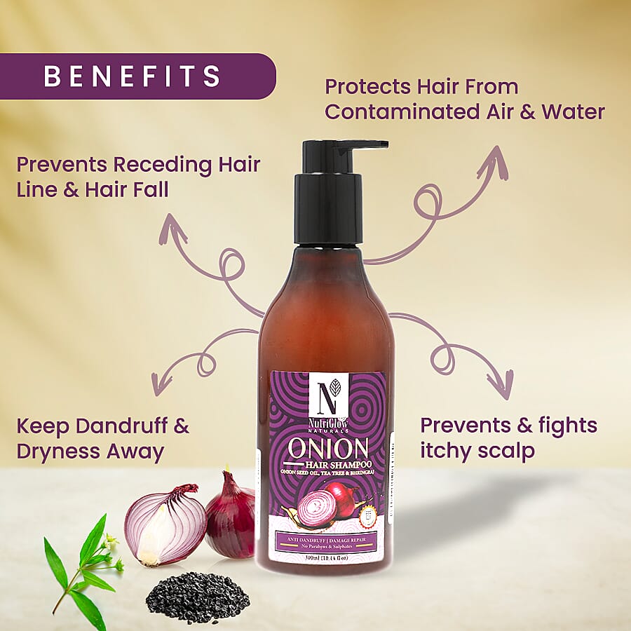 NutriGlow Naturals - Onion Hair Shampoo - 300ml