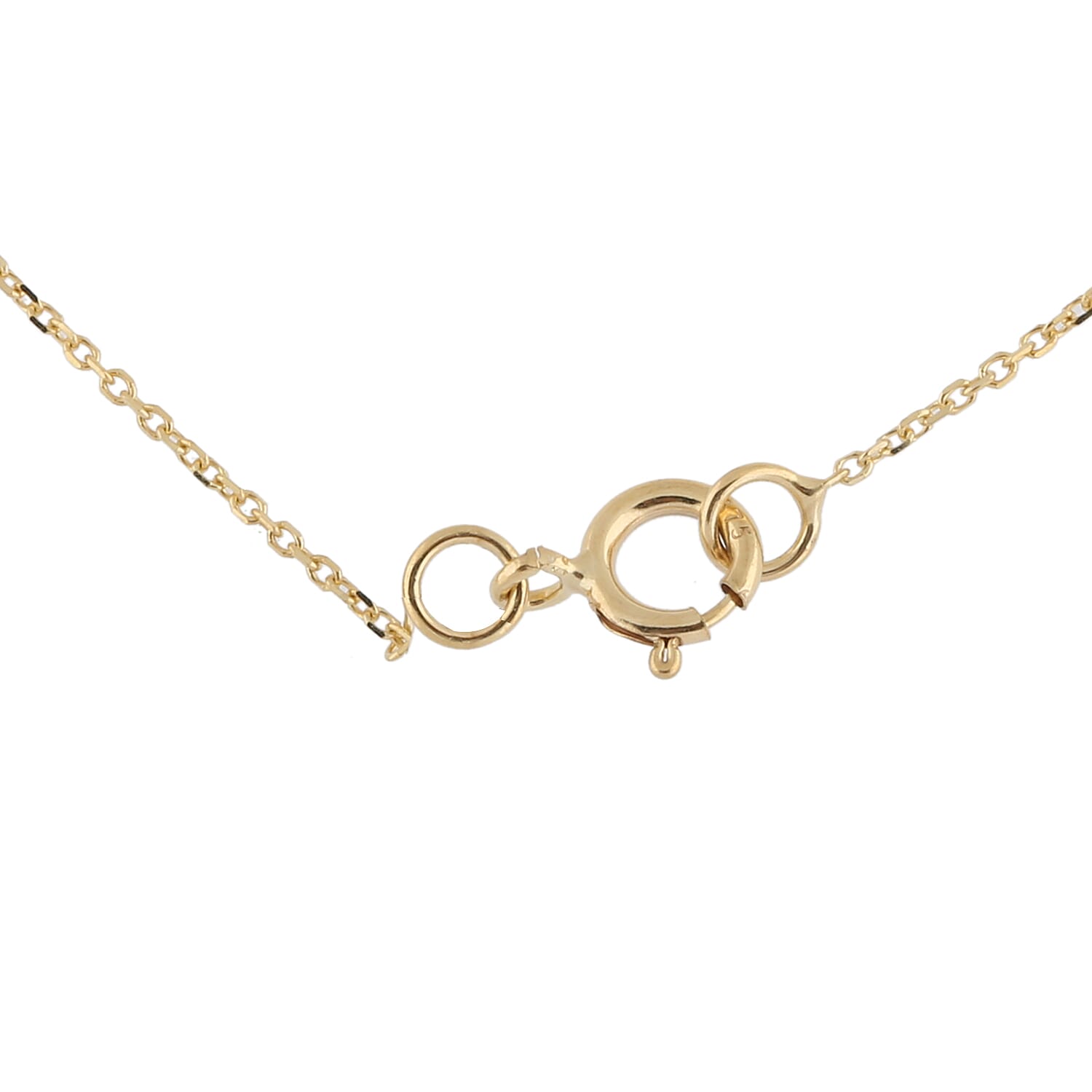 Hatton Garden Close Out - 9K Yellow Gold Initial O Necklace (Size 15 with 2 Inch Extender)