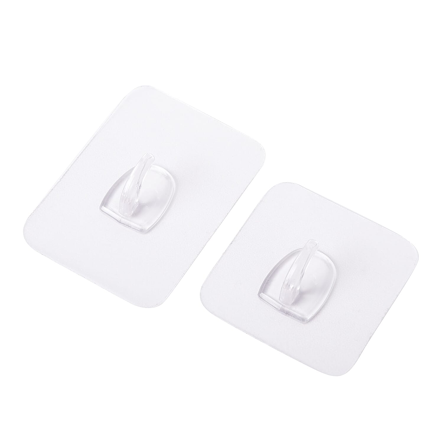 Pack of 10 Fully Transparent Magic Hooks (5 pieces-8x6 cms and 5 pieces-6x6 cms)