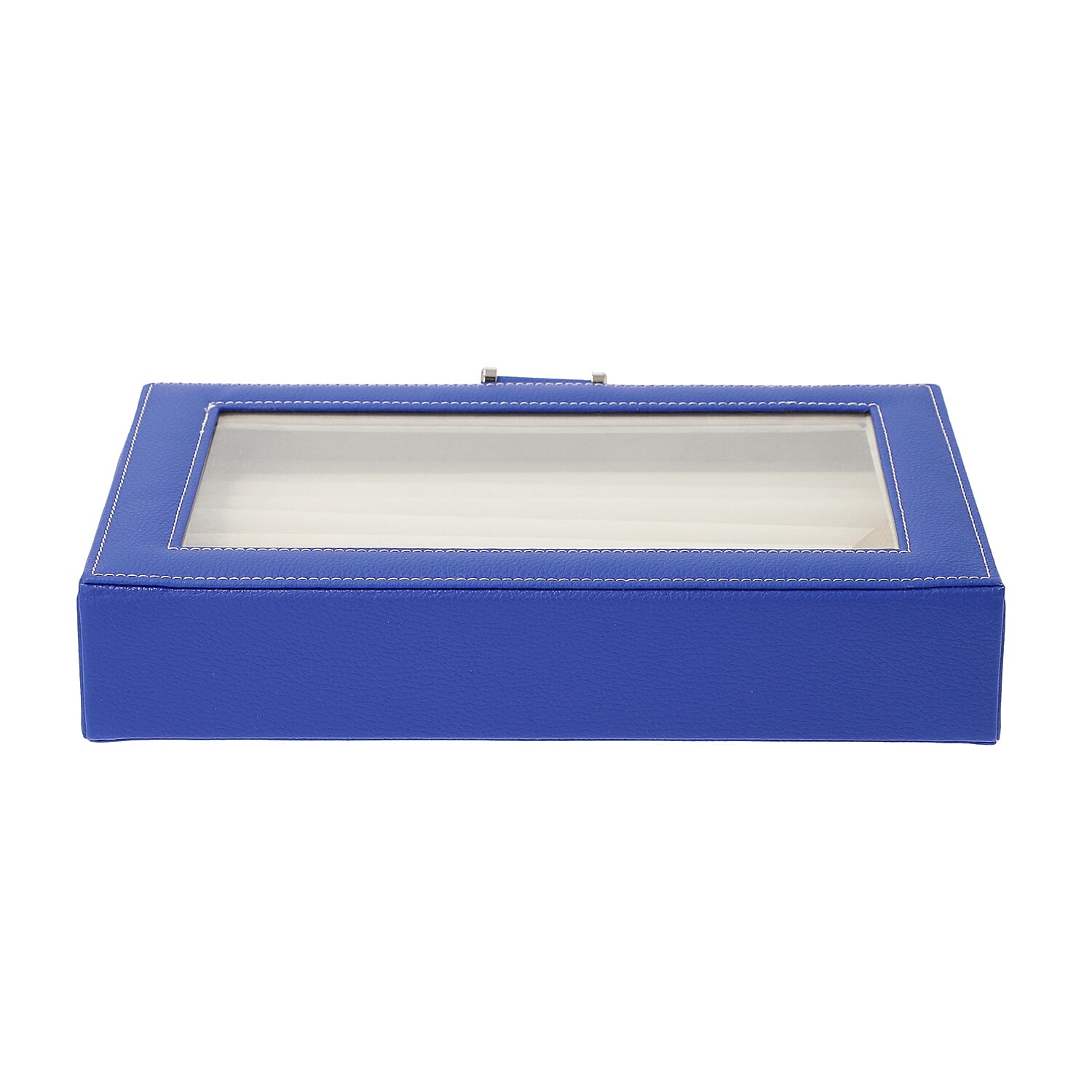 Royal Blue Ring Box with Anti-Tarnish Lining and Transparent Window (26.7x17.8x5.5cm)