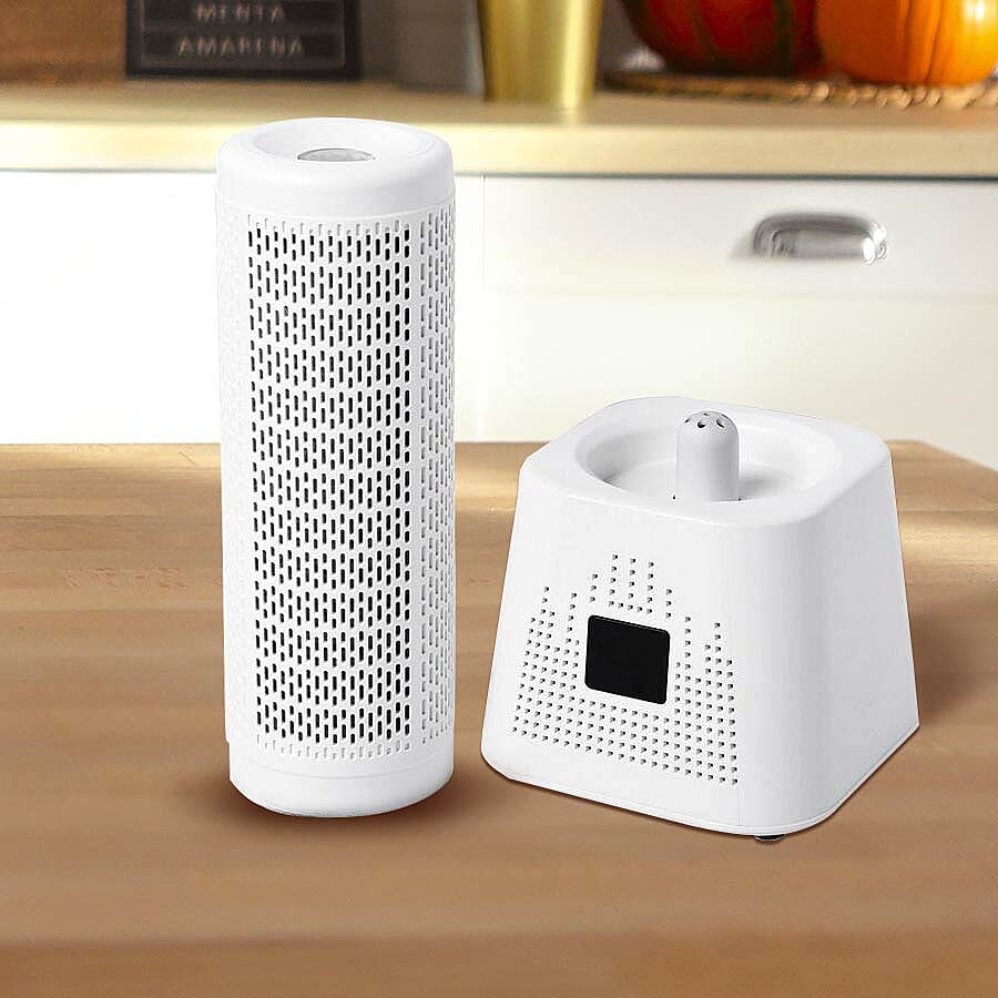 Electric Air Purifier and Dehumidifier with 3 Replacement Cylinders - White