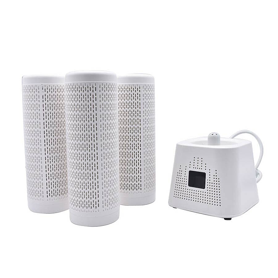 Electric Air Purifier and Dehumidifier with 3 Replacement Cylinders - White