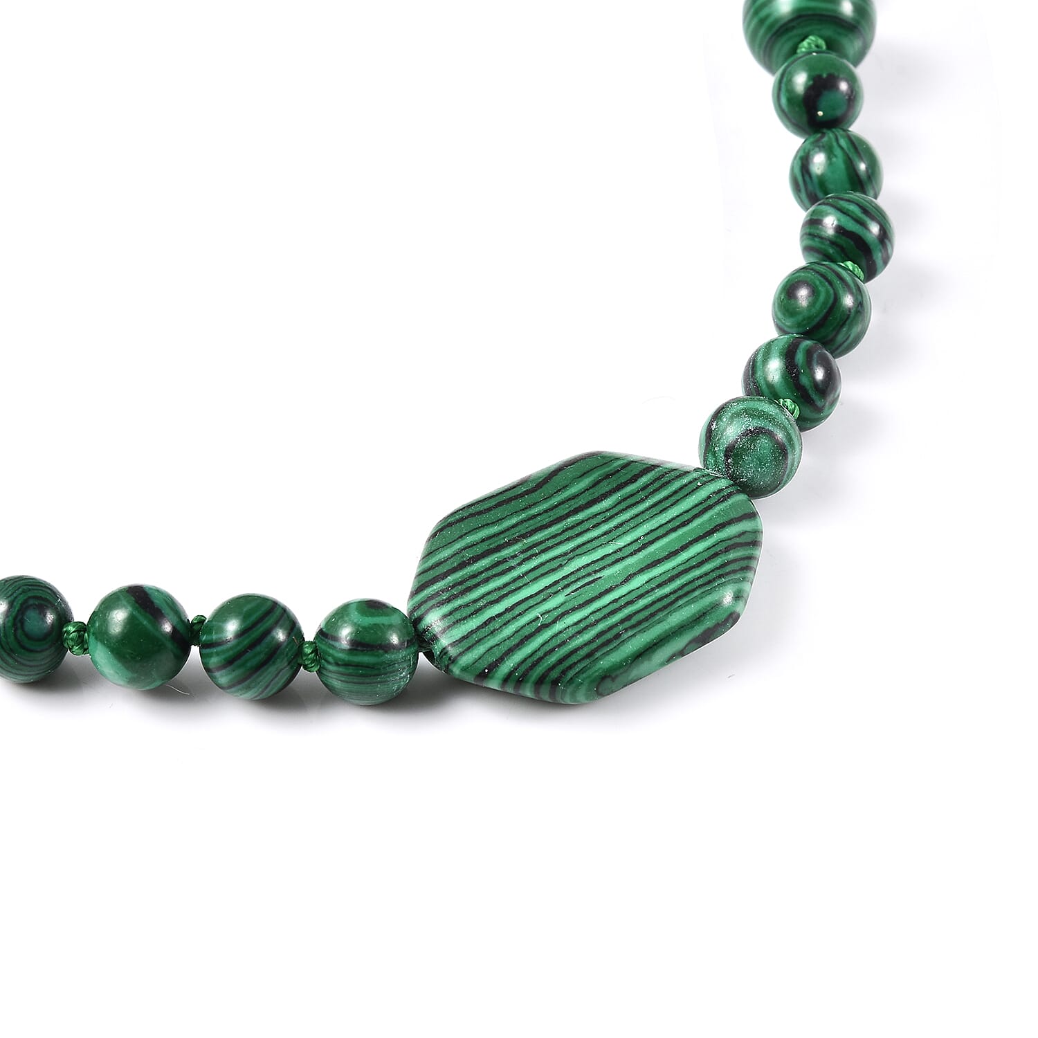 Malachite Bead Necklace (Size 18) with Magnetic Clasp 187.50 Ct.