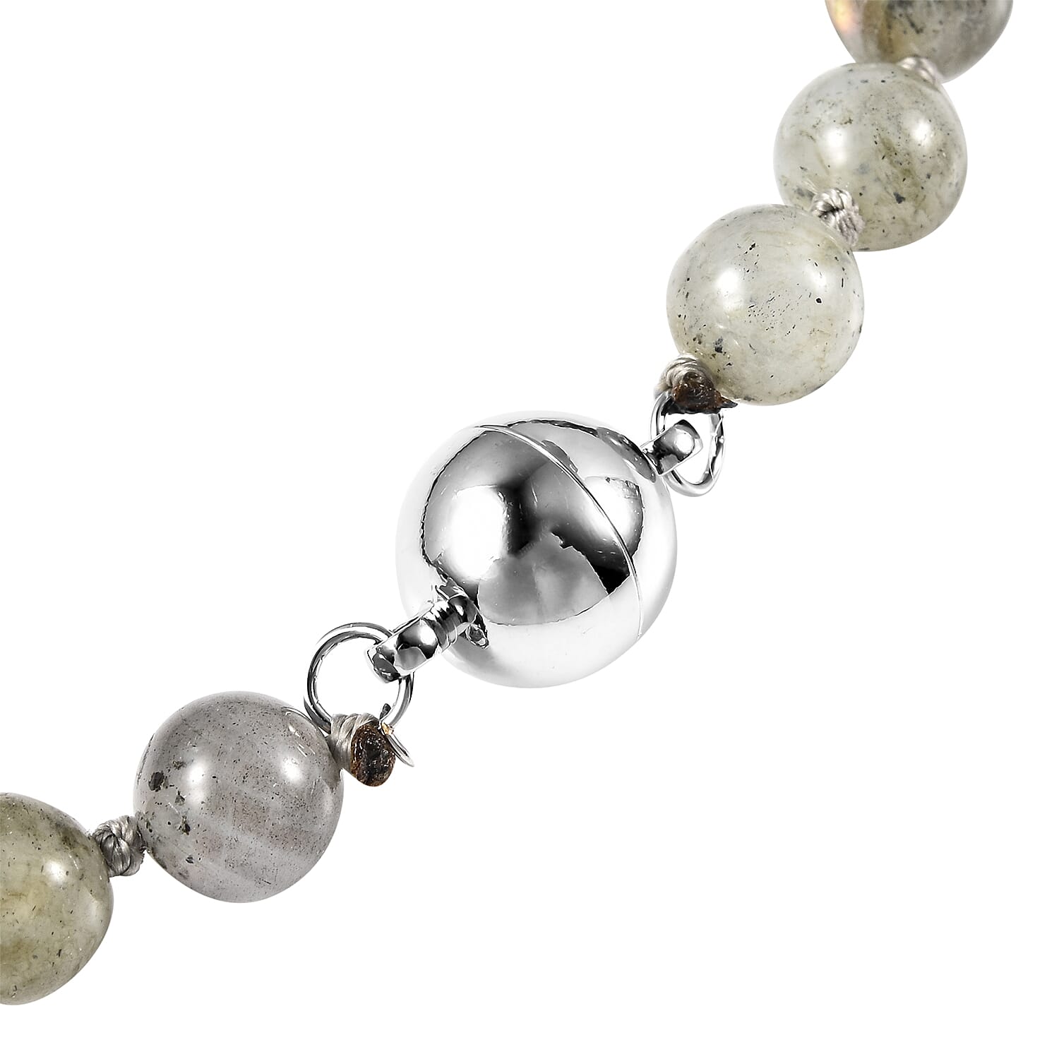Labradorite Bead Necklace (Size 18) with Magnetic Clasp 258.50 Ct.