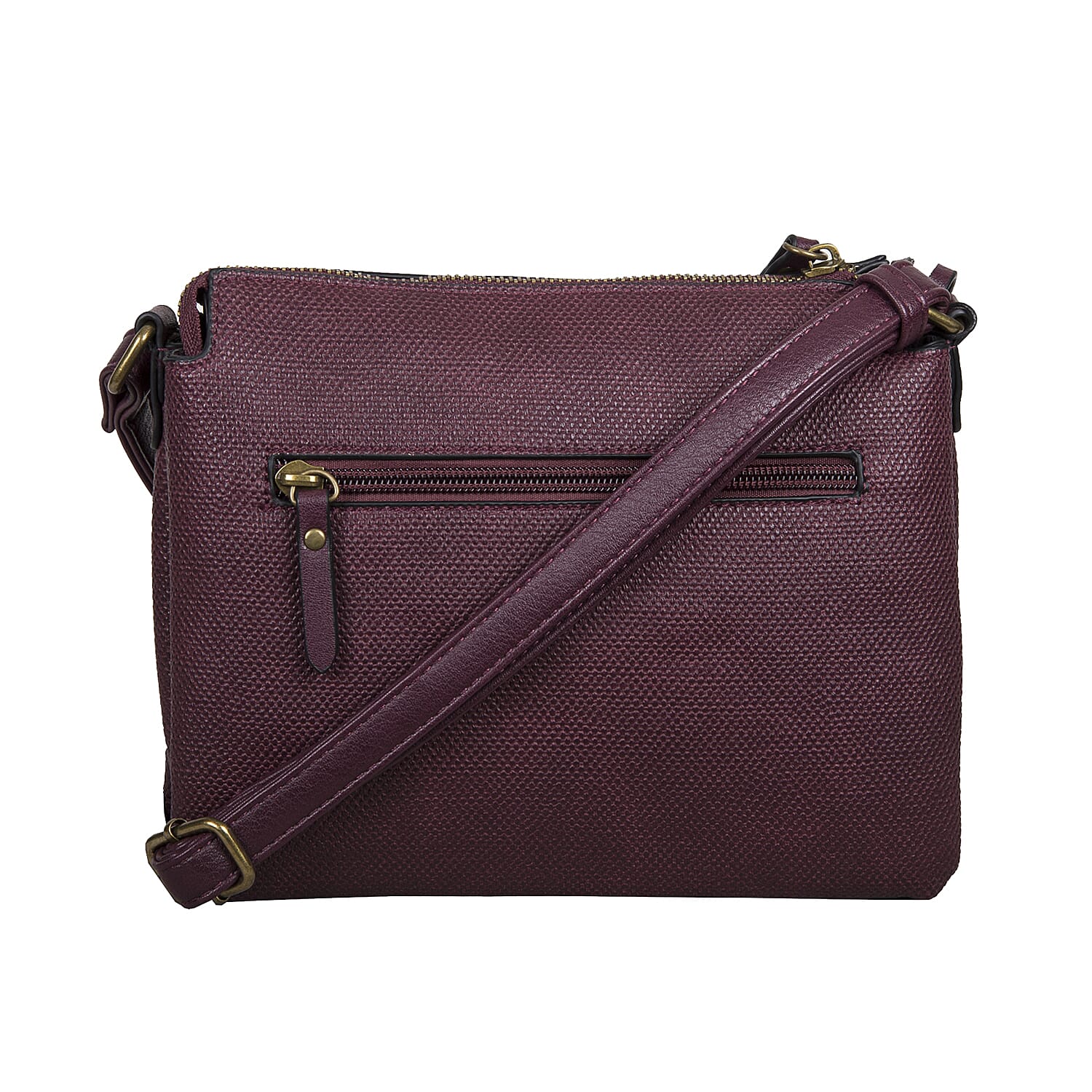 Bulaggi Collection - Gerbera Crossbody Bag with Adjustable Shoulder Strap and Detachable Tassel (Size 23x18x8cm) - Burgundy