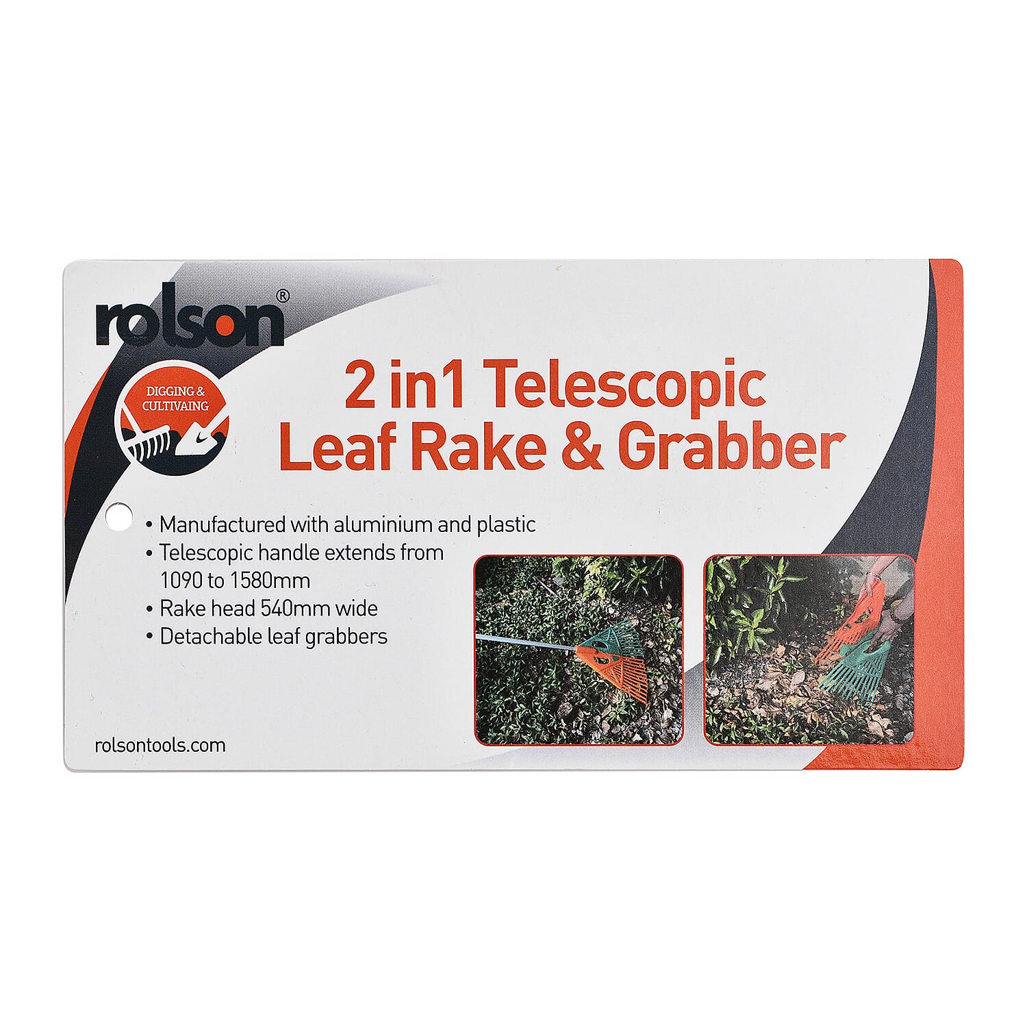 ROLSON 2 in 1 Telescopic Leaf Rake
