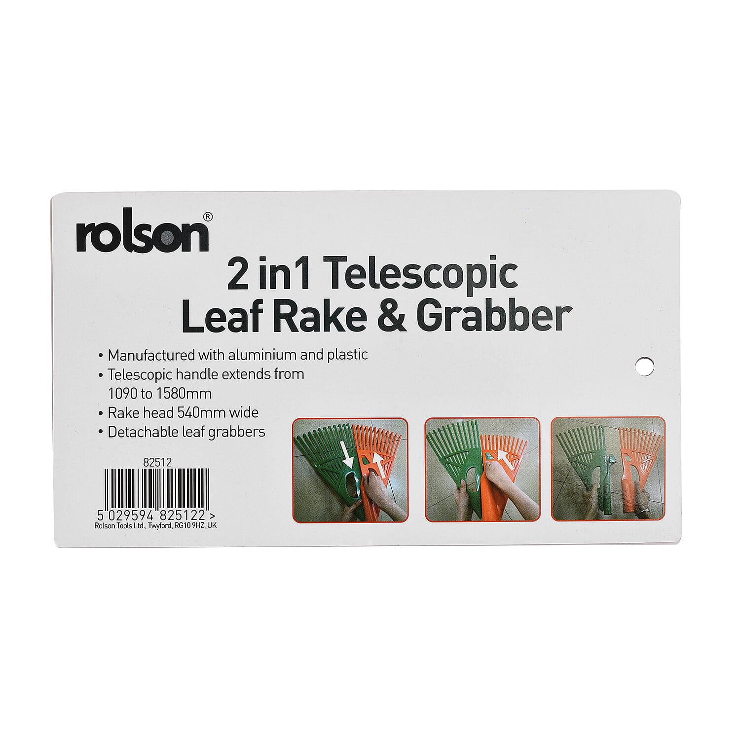 ROLSON 2 in 1 Telescopic Leaf Rake