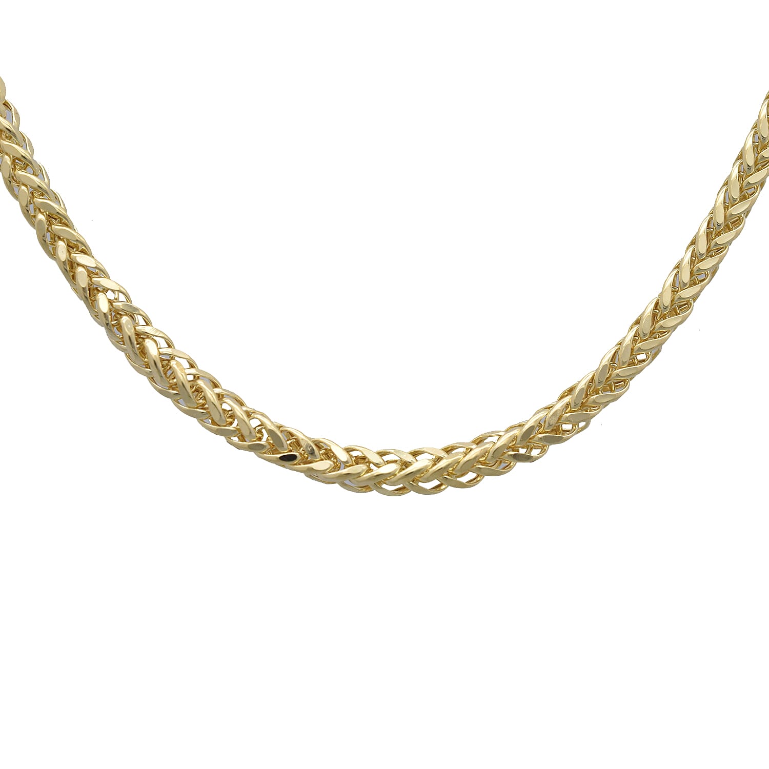 Italian Made- 9K Yellow Gold Adjustable Spiga Serpent Necklace(Size 22), Gold Wt 8.80 Gms
