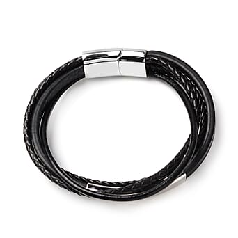https://tjcuk.sirv.com/Products/60/2/6020736/Braided-Genuine-Leather-Bracelet-with-Magnetic-Lock-in-Stainless-Steel_6020736.jpg?w=342&h=342