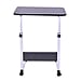 Super Find- Movable and Adjustable Height Table with Wheels in Black Colour