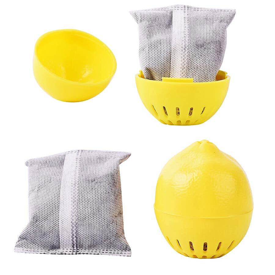 Set of 2 - HomeSmart Lemon Shaped Refrigerator Deodorizer