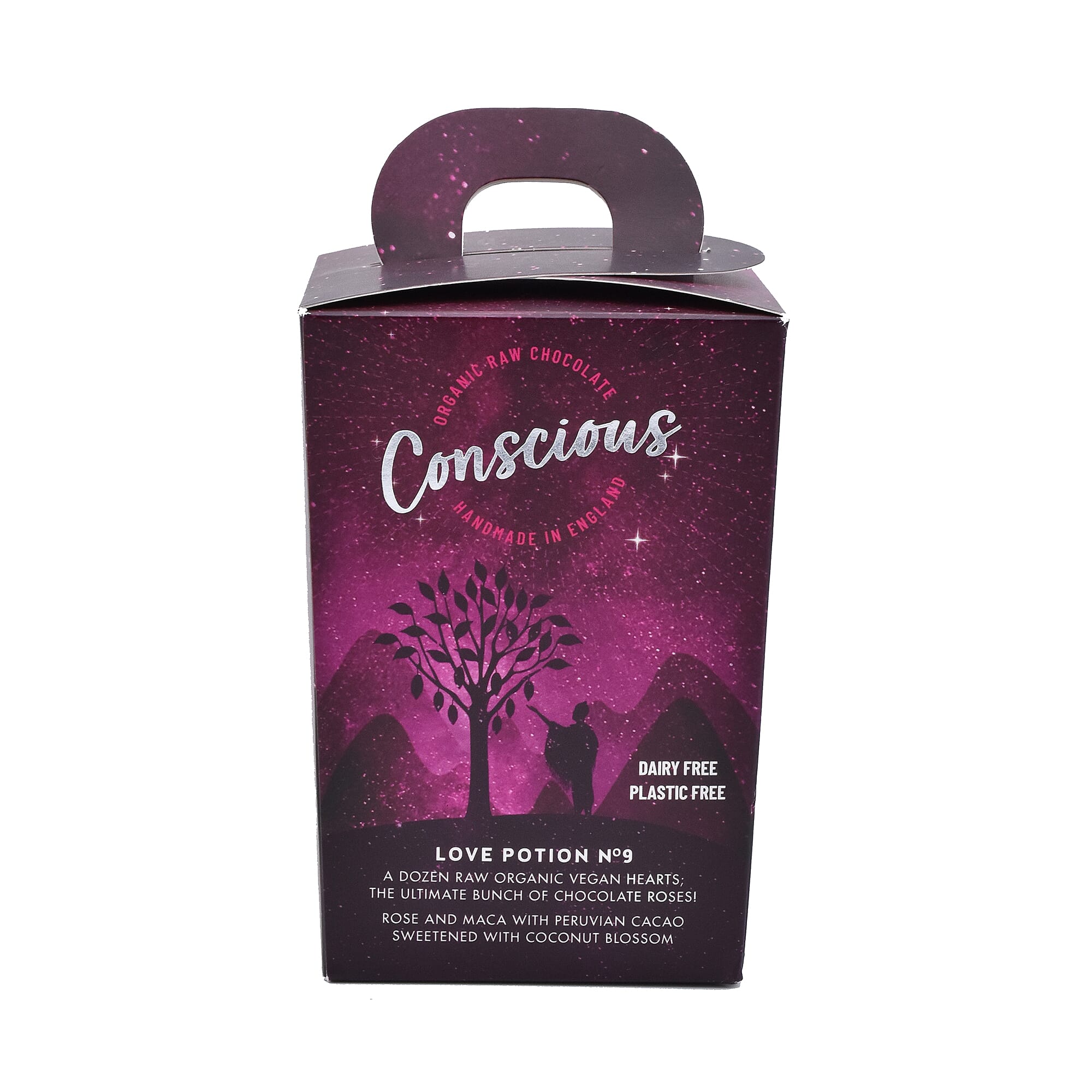 The Raw Chocolate Company Love Potion Organic Raw Chocolate Hearts Gift Box. 180 grams