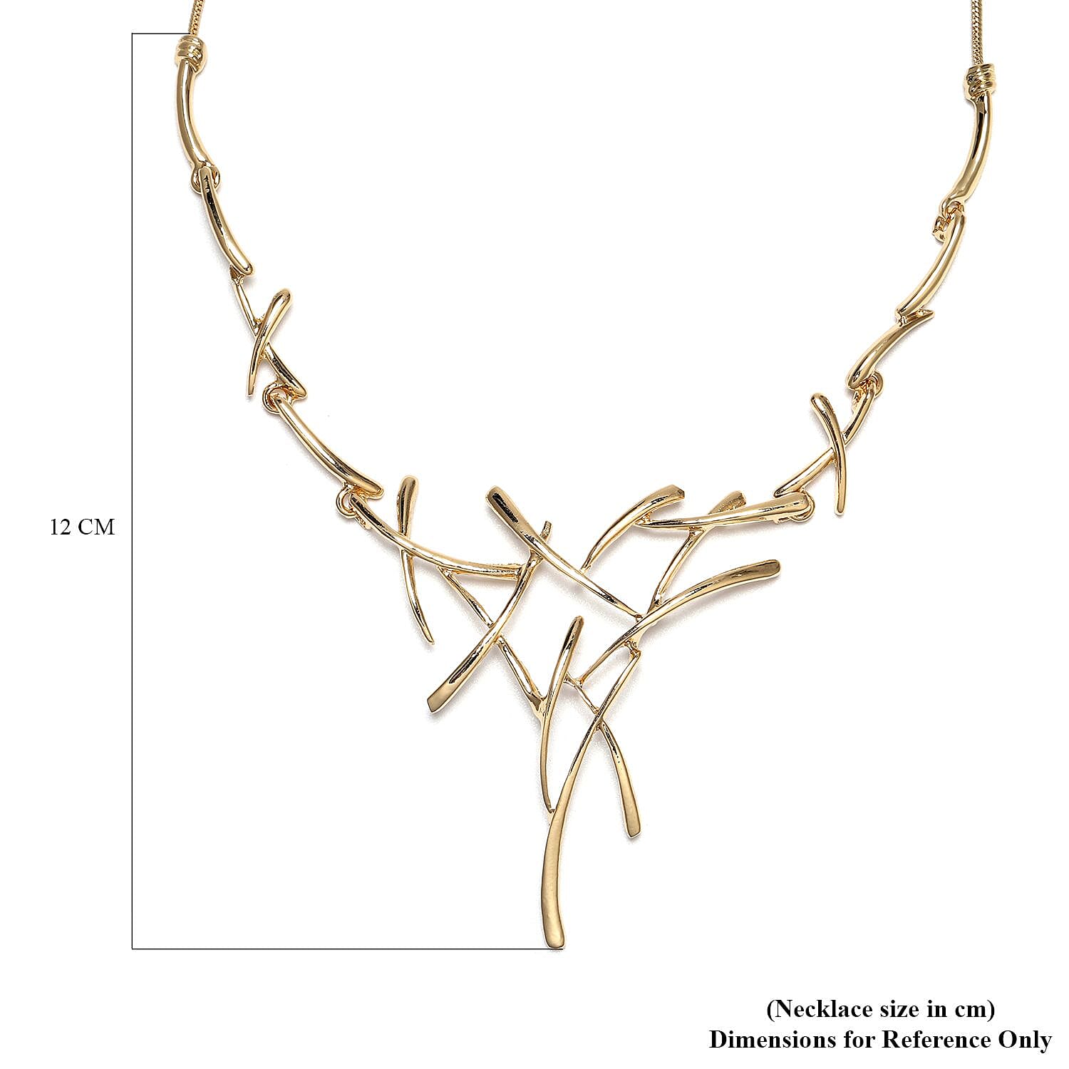 Designer Inspired Bird Nest Necklace (Size - 18) in Gold Plated