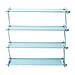 Durable and Portable Z-shaped Shoe Rack in Blue (Size 46x16x46 Cm)
